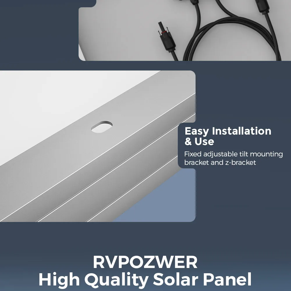 RVPOZWER 800W Rigid Solar Panels 18BB N-Type Mono Cells 24% High Efficiency PV Power for Home RV Charge System Outdoor Off-Grid Camping Wholesale
