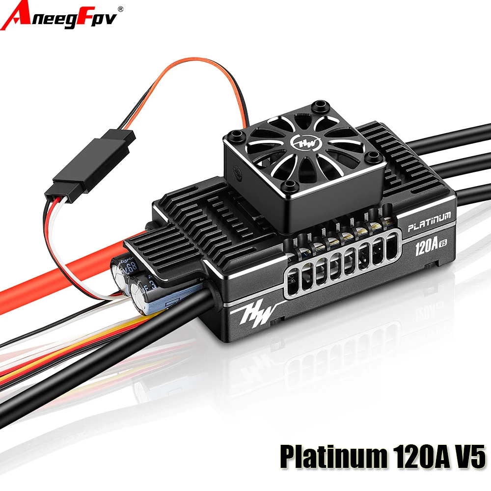 

Hobbywing Platinum 120A V5 3-8S Lipo BEC Brushless ESC for RC Drone Aircraft Helicopter