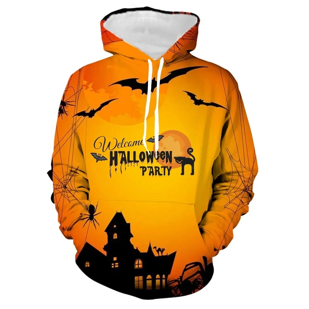 

Autumn and winter 2024 pumpkin-themed 3D digital printing casual fashion hoodie for both men and women