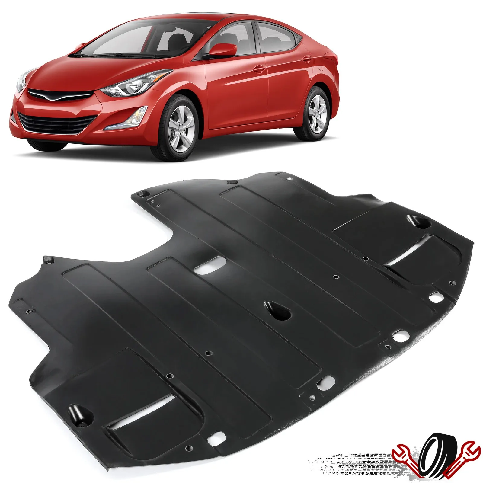 Engine Splash Shield Under Cover For Hyundai Elantra 4-Door 1.8L/2.0L 2014-2016