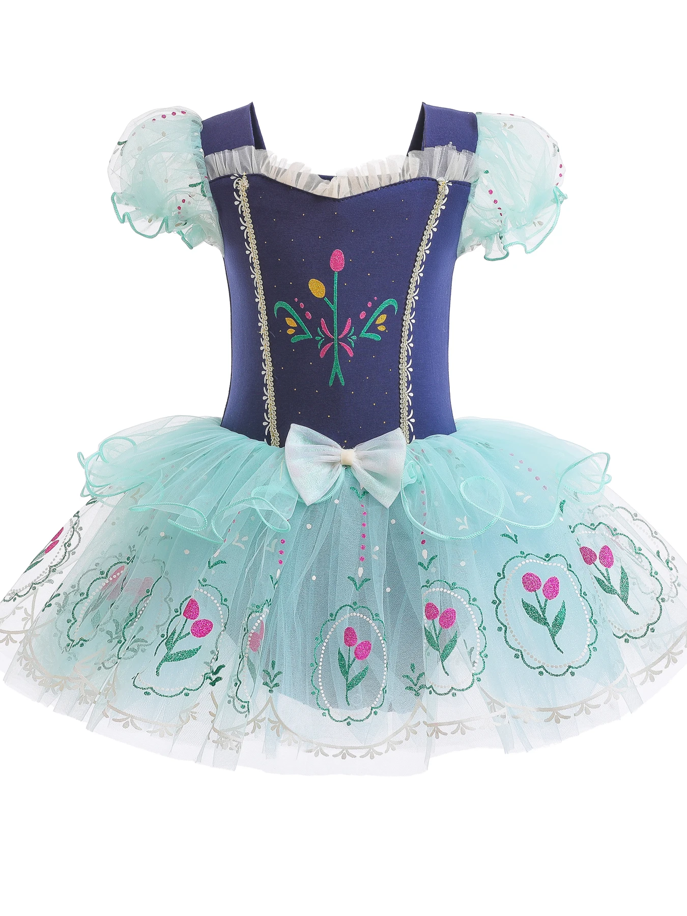 Anna Cosplay Dress Toddler Ballet Leotard for Girls Dance Skirt Camisole Ballerina Dress Outfit  Ballet Tutu Dress Fancy Dance