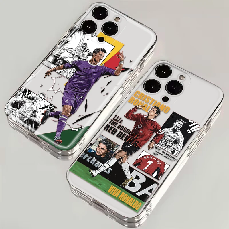 W9 Cristiano R-Ronaldo CR7 Soft Case for Samsung S10 S10E S20 FE S21 Plus S21 S24 Ultra S30 Note 10 20 M33 M52 M53 A23 A35 A55