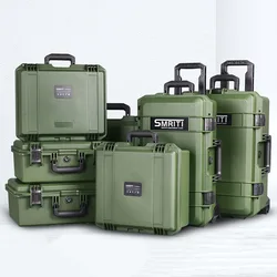 Fotografie Trolley Box IP67 wasserdichte Koffer Werkzeuge Box Hardware Toolbox Organizer Trolley Case Hardcase Militär Veranstalter