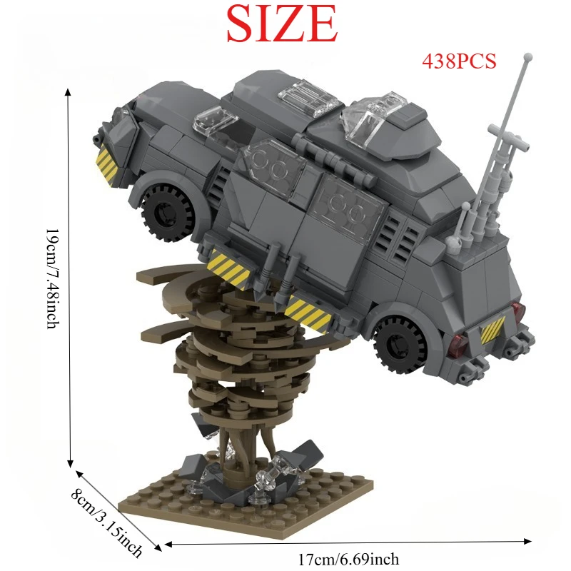 Titus Storm Interceptor Vehicle Building Set, Deluxe Model with Opening Doors & Rolling Wheels, Gift Toy for Teens & Adults