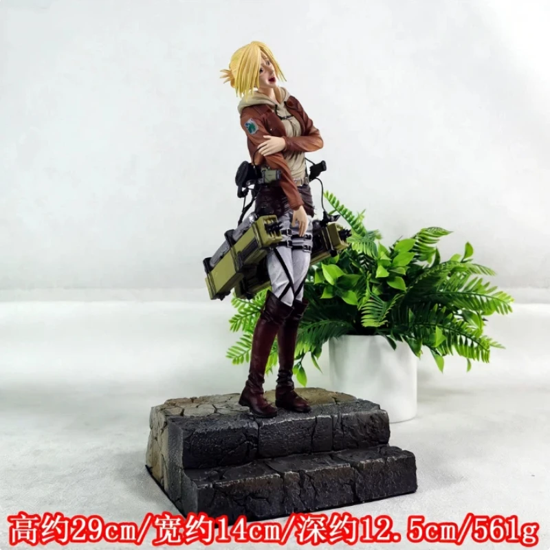 

Фигурка Ани Леонхарт из аниме «Атака Титанов», полностью окрашенная, полностью покрытая спреем, из ПВХ, коллекционная статуэтка, украшение для рабочего стола для фанатов аниме.