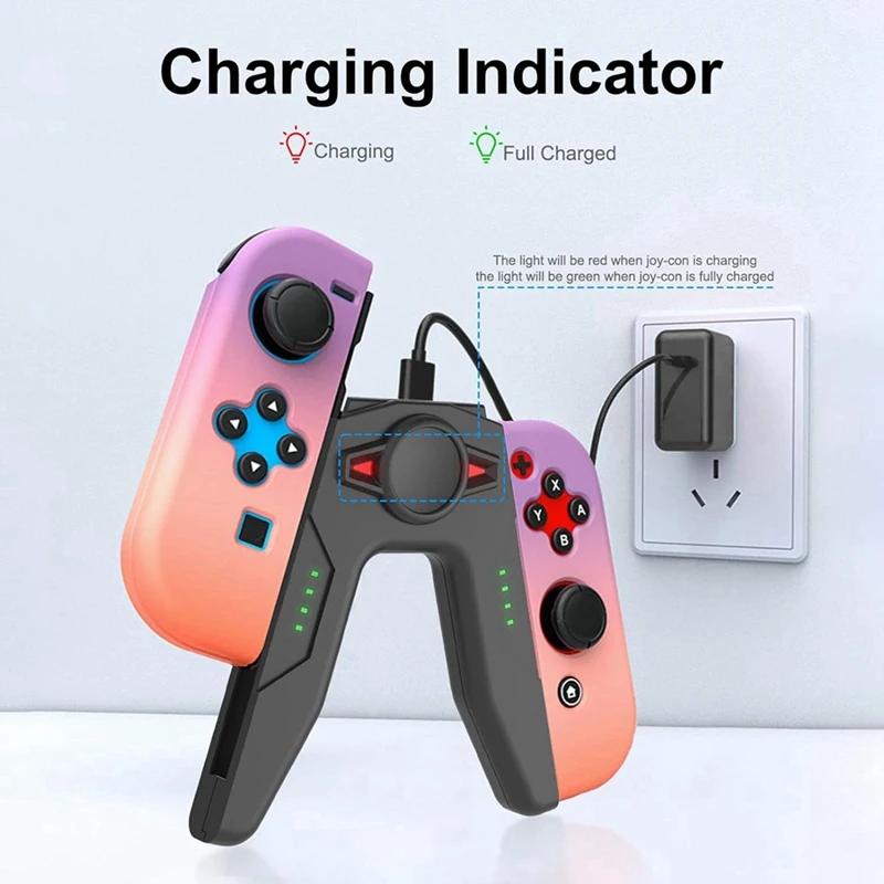 Game Controller Charging Dock Grip With LED Indicator For Nintendo Switch Joy Con Joycon Charger Controller Accessories