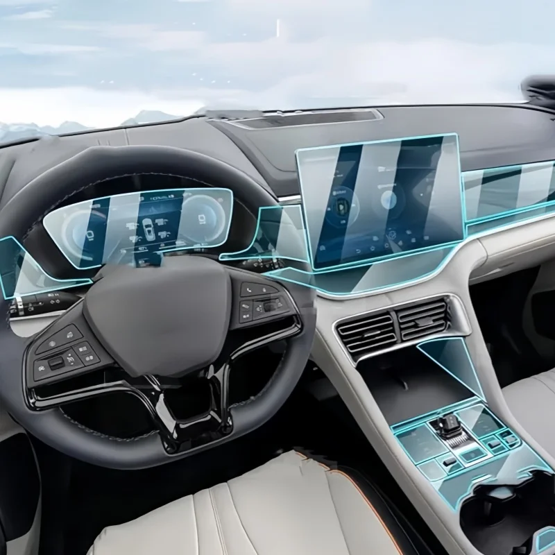 

Car Interior Central Control Navigation Panel TPU Protective Film For BYD Song Plus Champion Version 2023 2024 Car Accessories