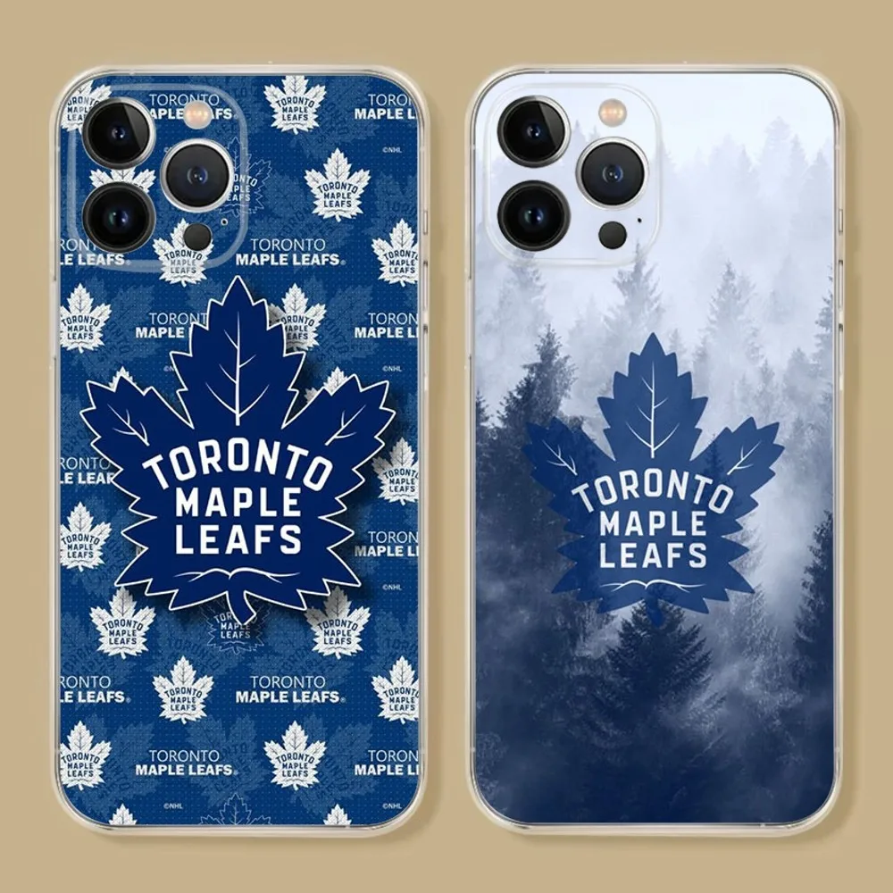 Classics Bule Maple Leaf Phone Case For iPhone 15 14 13 12 11 Pro Xs Max Mini XR X 7 8 Plus Back Cover Clear Case