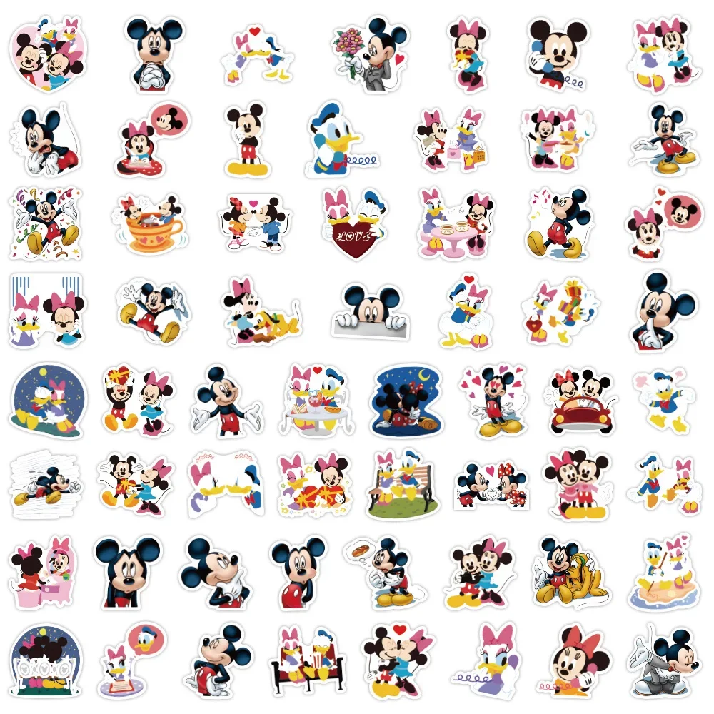 50pcs Cute Cartoon Anime Mickey Mouse Kids Waterproof Sticker