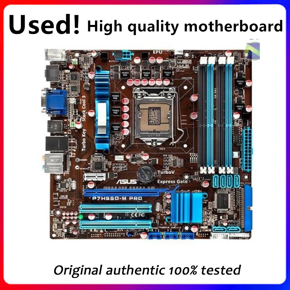 

For ASUS P7H55-M Pro Motherboard LGA 1156 DDR3 16GB For Intel H55 P7H55 Desktop Mainboard SATA II PCI-E X16 Used AMI BIOS