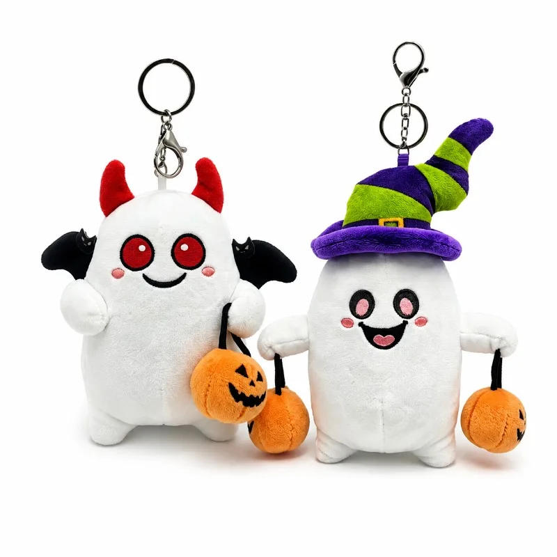 2026 Halloween White Ghost Plush Toy Cute Spooky Ghost Doll Soft Stuffed Animal Plushie Party Decoration Gift for Kids