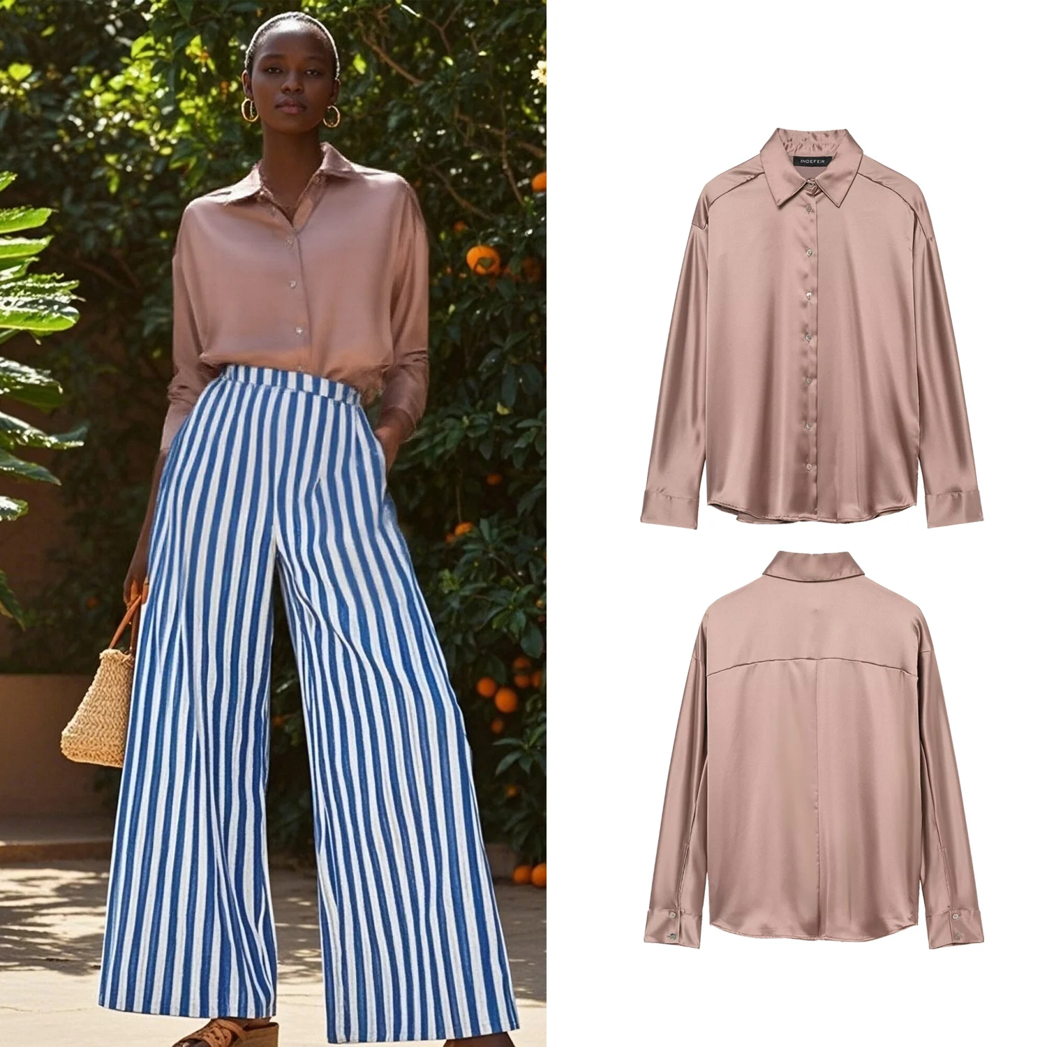 

Женские атласные качественные рубашки, весна 2026, осень, женские однобортные рубашки с длинными рукавами и лацканами, женские модные однотонные блузки