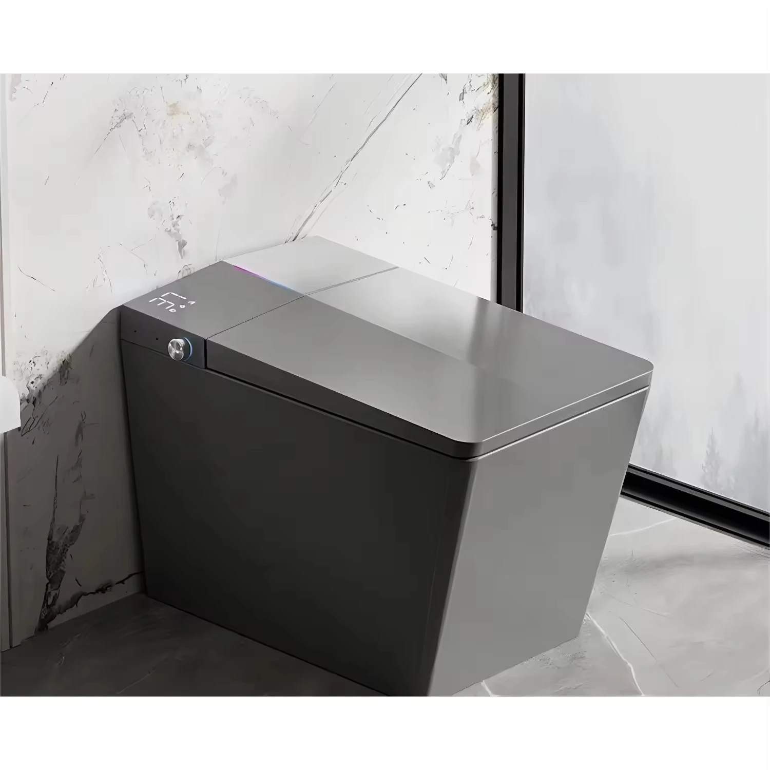 FEIDU – siège de toilette intelligent en céramique blanche, avec télécommande, WC automatique, forme de bol carré, Drainage de piège en S, chauffage avancé du siège