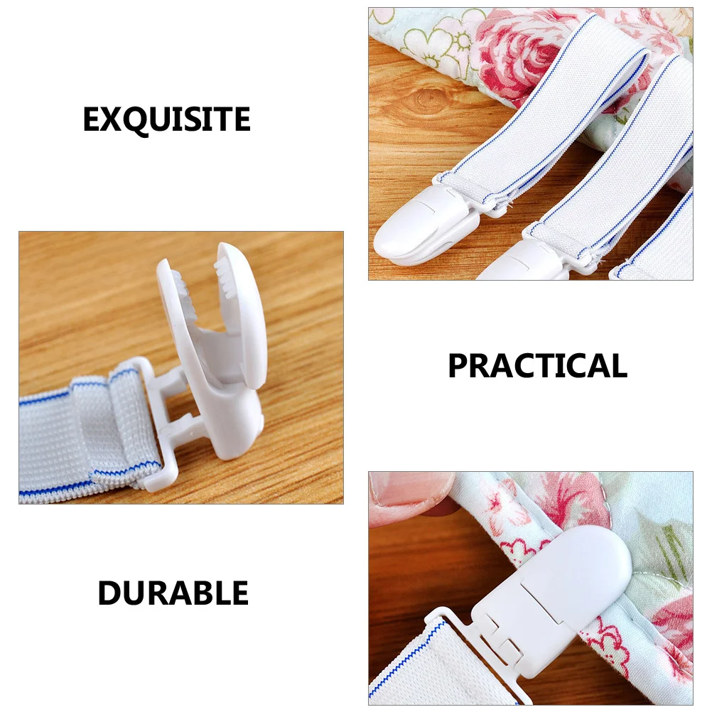 

12Pcs Bed Sheet Clips Straps Elastic Holders Prevent Cover Slip Secure Mattress Pads Bedding Sheet Straps Bed Clips for Sheets