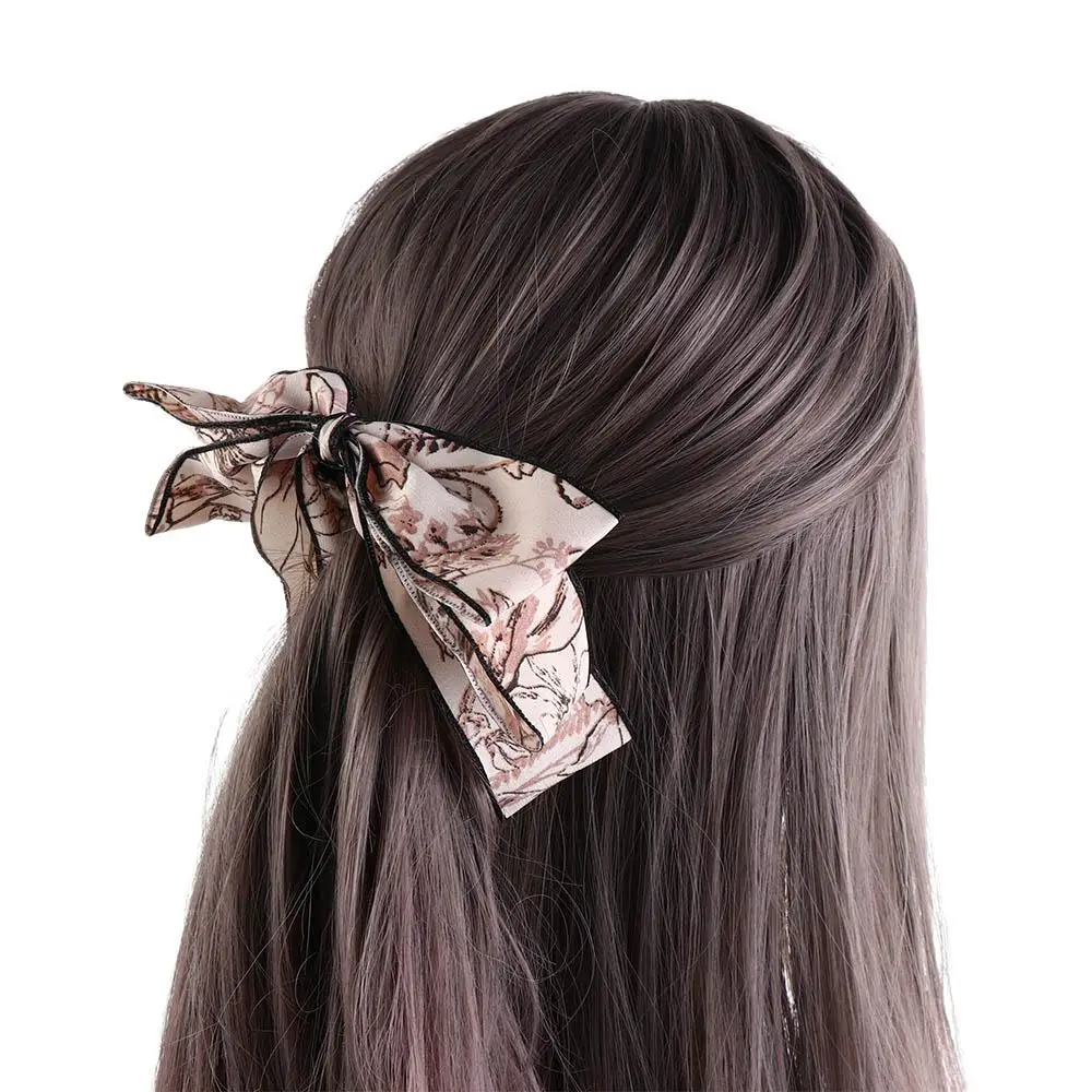 Sweet Bowknot Bow Banana Clip Korean Style Ribbon Vertical Clip Hairpin Headdress Girls