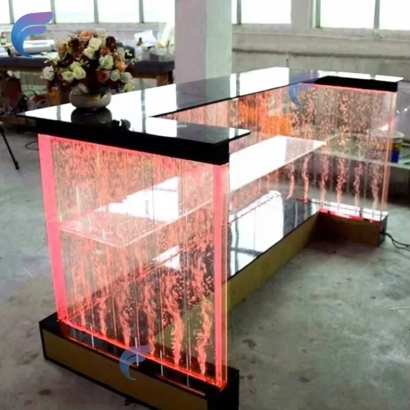 

Contemporary LED Acrylic Material Bar Counters Modern Dancing Water Bubbles for Home Decor