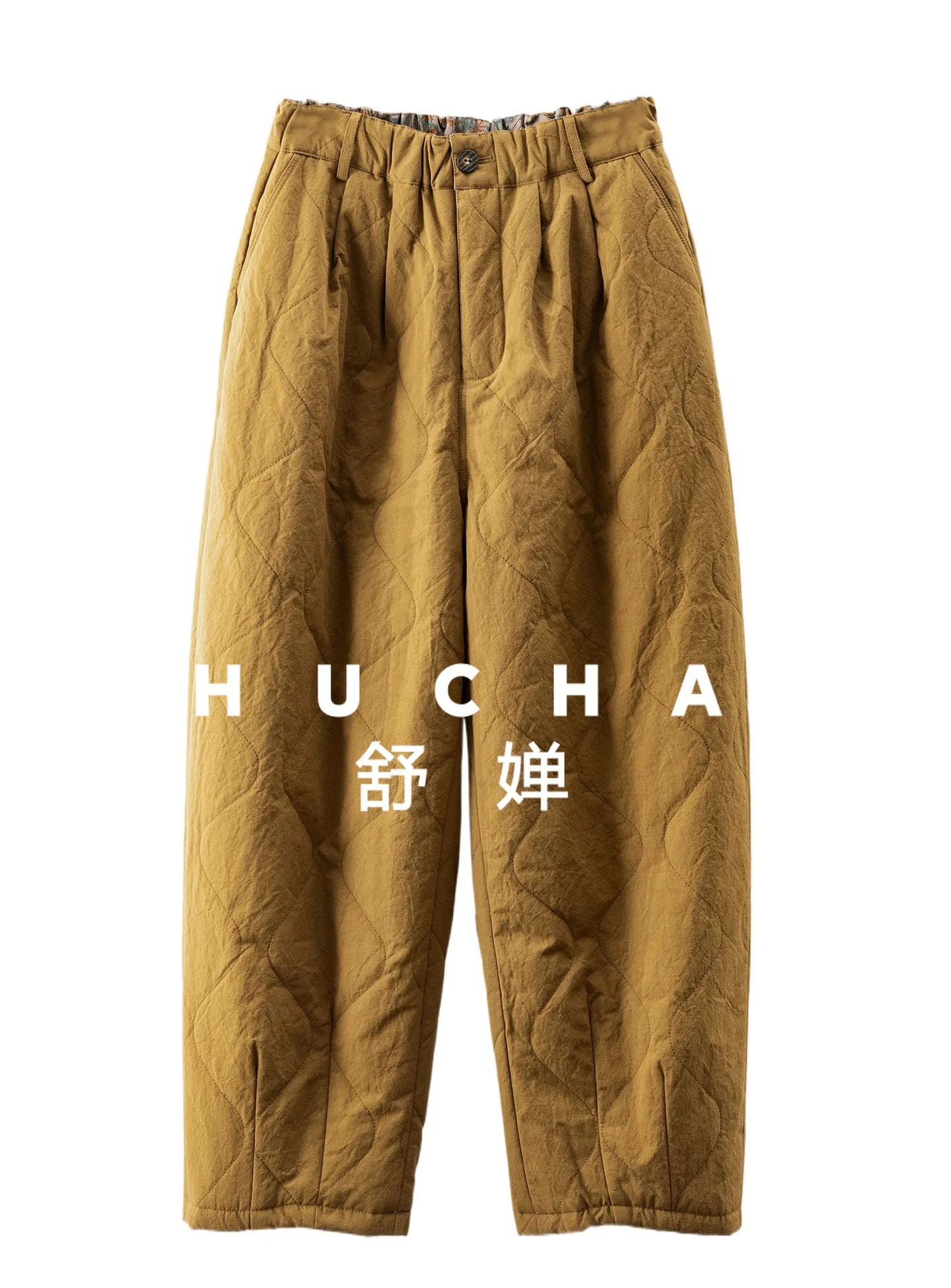 

Linen Cotton Elastic High Waist Tapered Wide Leg Sickle Cotton Pants Women 06J5 Pantalones De Mujer