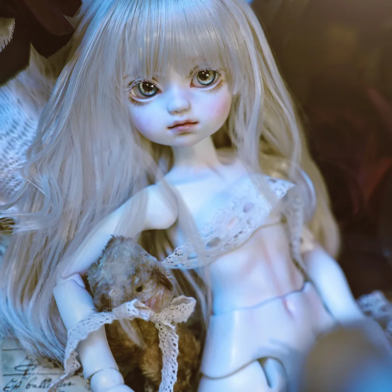 Evelyn Reversible BJD Dolls Resin 1 Body 2 Dolls European Court Style Human Face Dark Wind Skull Face Conjoined Flip Art Toy