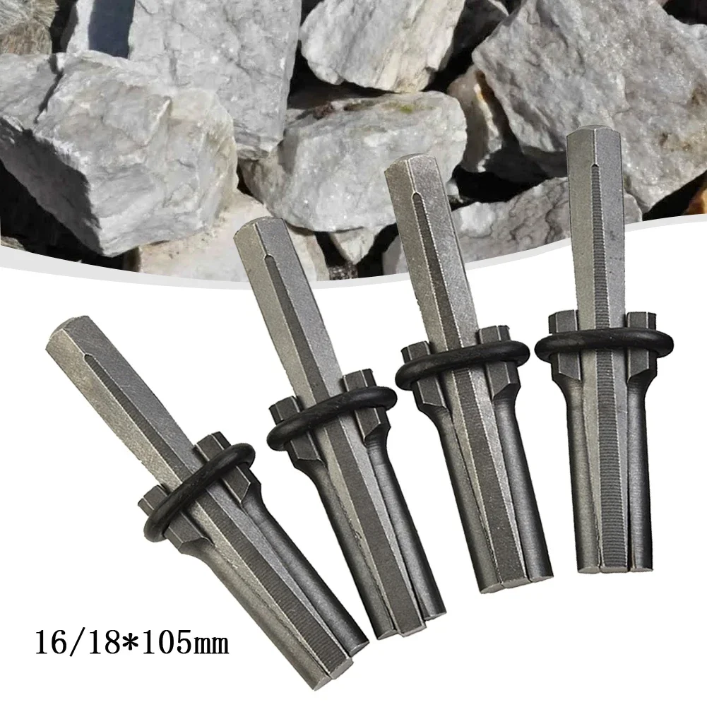 

4 Pcs Rock Stone Splitter Plug Wedges Feather Shims 18/16mm For Granite Concrete Cutting For Construction Power Tool Parts