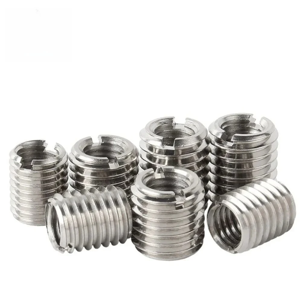304 Stainless Steel Slotted Inside Outside Thread Adapter Screw M2-12Wire Thread Insert Sleeve Conversion Nut Coupler Convey1244