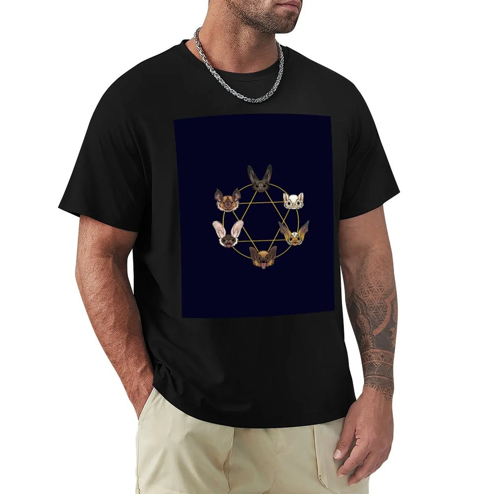 

Sigil Bats T-Shirt valentines boutique clothes blanks designer shirts plus size tops Men's clothing