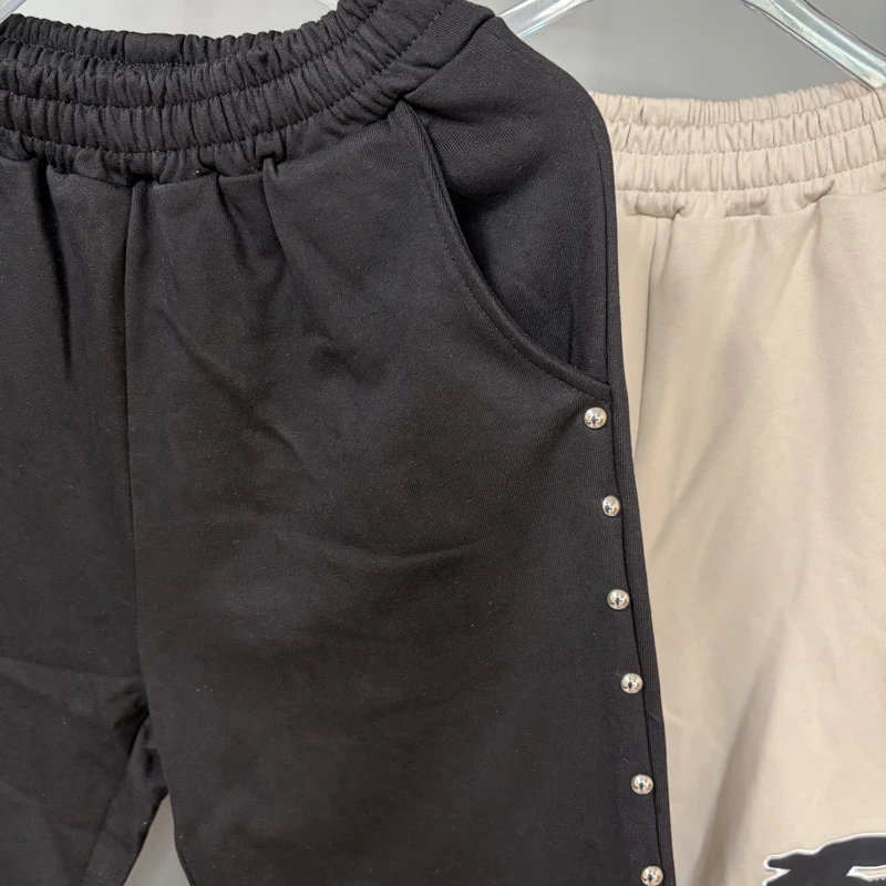 الرجال الخريف الشتاء كل مباراة سراويل تقليدية مختلطة العواطف Sweatpants عالية الجودة التطريز رسالة برشام الرباط بنطلون