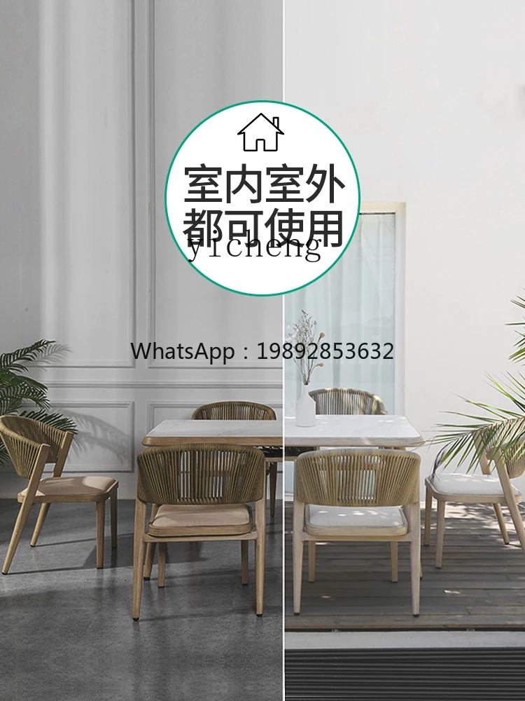 Outdoor Desk-Chair Combination Outdoor Courtyard Garden Three-Piece Outdoor Leisure Simple Rattan Chair Home Balcony