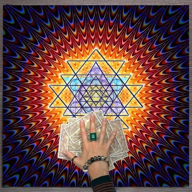 

Mysterious Symbol Pattern Astrology Tablecloth Tarot Divinations Tablecloth Altars Cloth Divinations Board Game Accessory