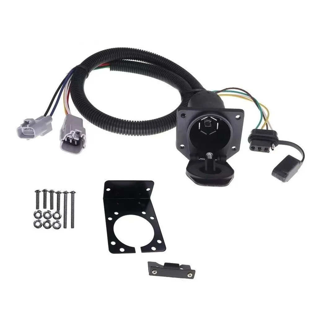 

New 4+7-Pin Trailer Wiring Harness Kit Weather-Resistant Copper Wire For Toyota For Tundra 2007-2013 Tow Harness Assembly