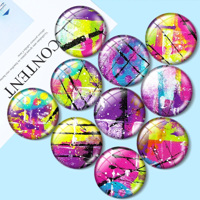 Purple Passion  12mm/18mm/20mm/25mm glass cabochon  bracelet pendant rings for jewelry demo earrings back Making findings - view 5
