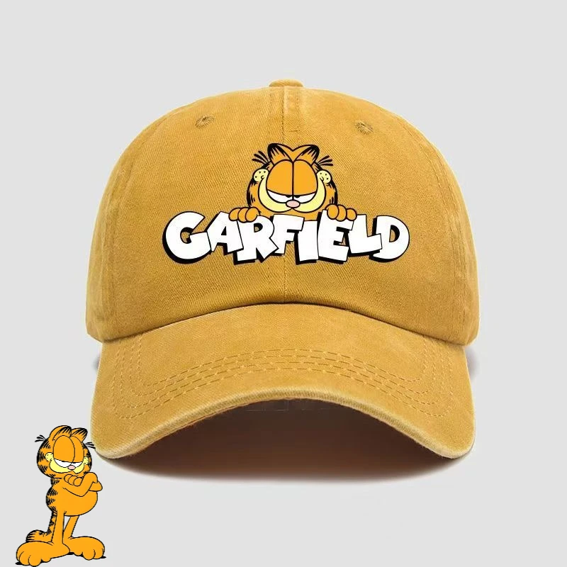

Garfield cartoon cute baseball cap kawaii for men and women couples duckbill hat outdoor sports sun protection sun hat wholesale