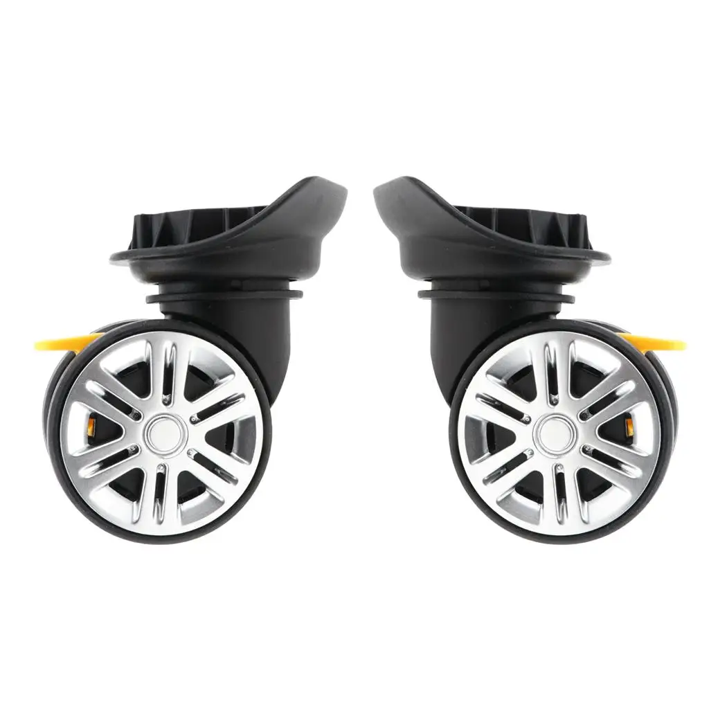 

1 Pair Universal Replacement Brake Casters Black for Trolley Case/Travle Bag