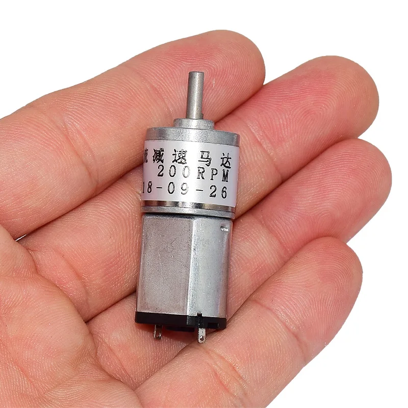 Mini ZGA16R-030 Full Metal Gearbox Gear Motor DC 3V 200 RPM Slow Speed 1:72 Reduction Ratio High Torque Engine