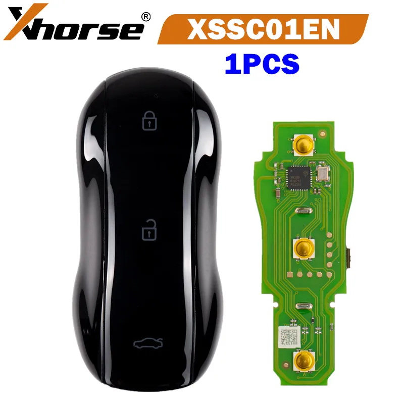 1PCS Xhorse XSSC01EN XM38 TOY.T Universal Smart Key Supercar Style Glossy Black Color 3 Buttons