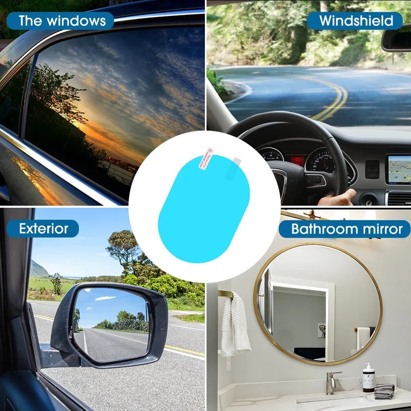 لسكودا كودياق مرآة الرؤية الخلفية للسيارة والدراجات النارية مقاومة للماء ومضادة للضباب وإزالة الجليد نافذة شفافة مقاومة للماء