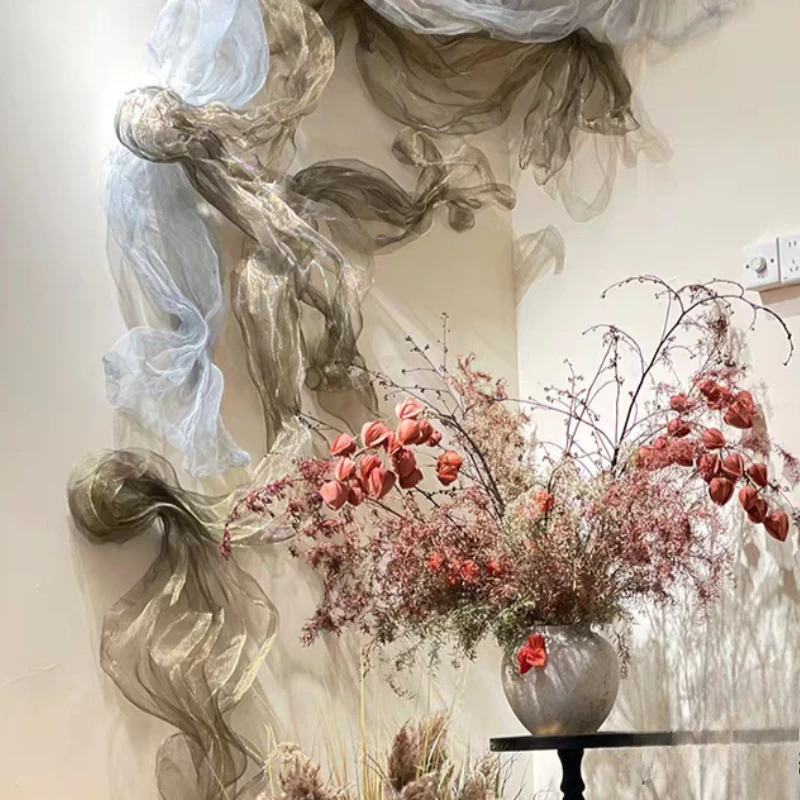 Malla Metálica Flexible con Efecto Nube, Tela Metálica para Decoración de Bodas y Negocios, Material Artístico, Telas Metálicas para Estilistas