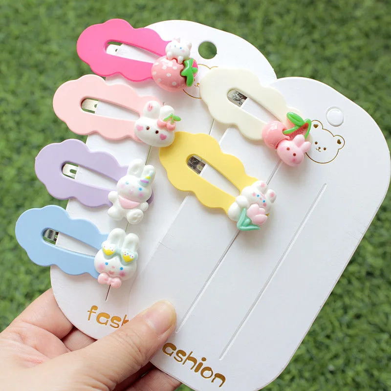 Beverage small hairpin cute ins sweet girl heart student cute cartoon fringe clip hairpin children girl