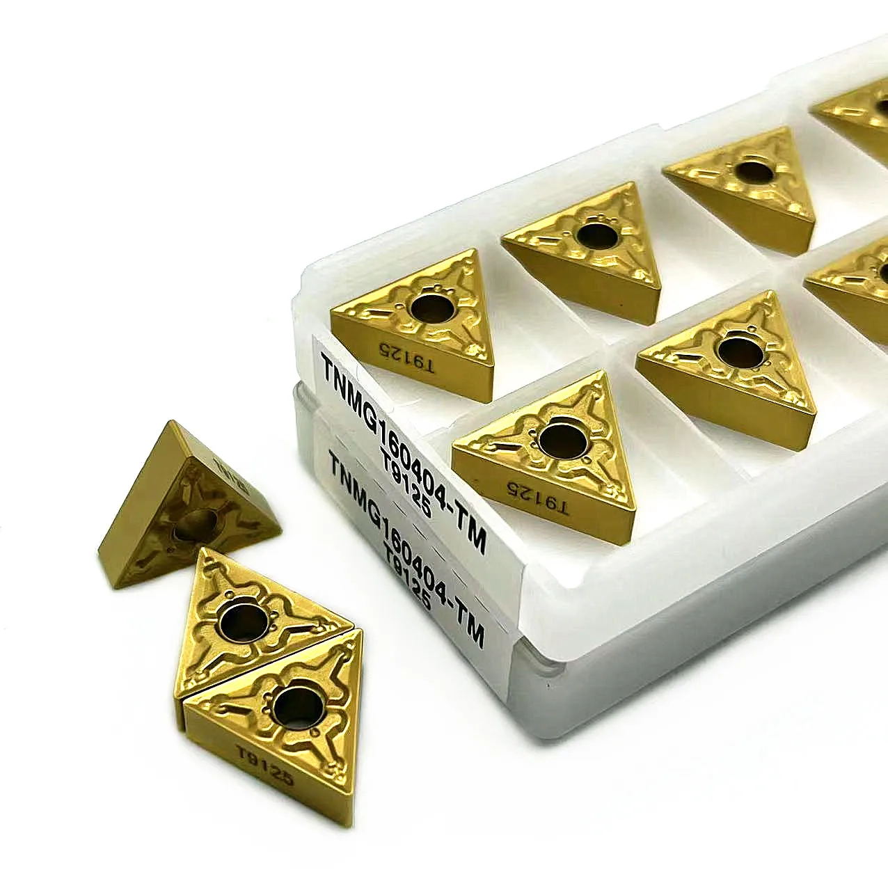 Original 10PCS TNMG160404 TNMG160408 TM T9125 Lathe Cutter External Turning Tool Carbide Insert Machining Steel Parts TNMG160408