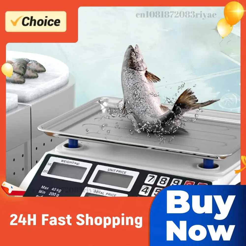 

40kg/1g Price Computing Scale with Stainless Steel Plate Counting Weight Scale Waterproof Electronic Small Scale for Vegetables