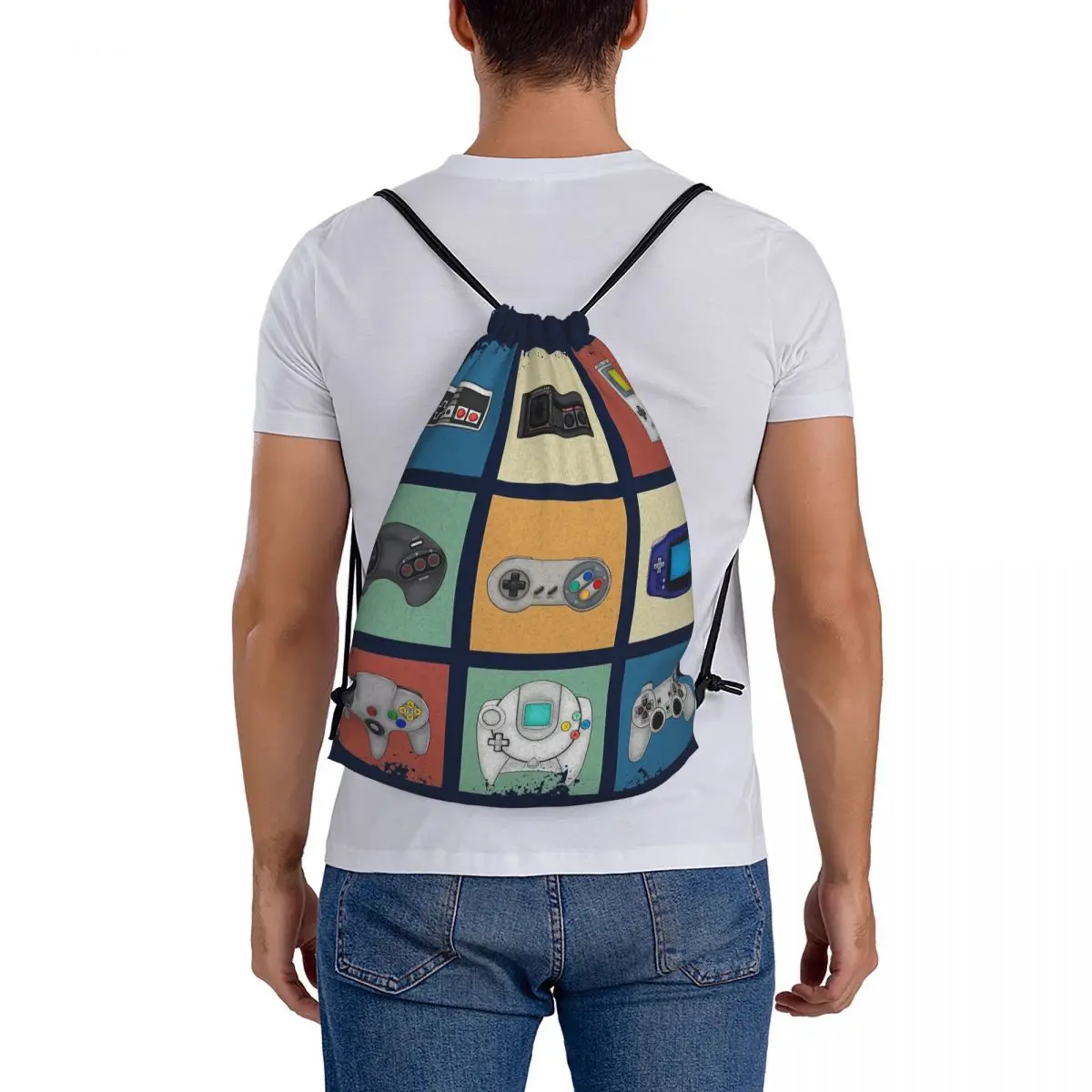 Mochila Gaming Generations para hombre y mujer, bolso portátil con cordón, bolsillo para zapatos, libro, estudiante