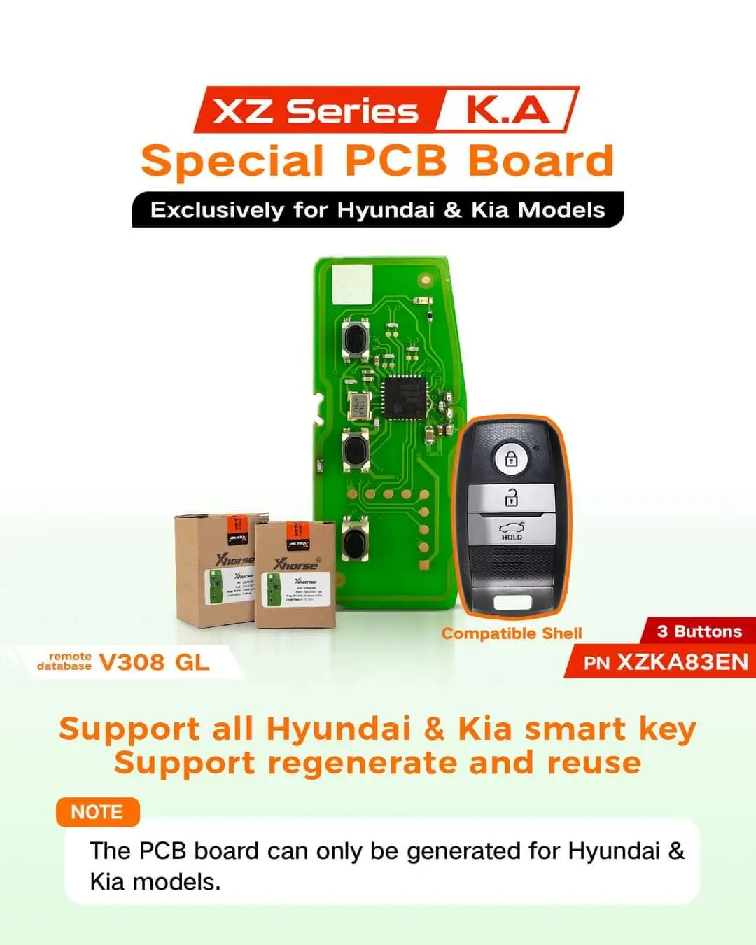Xhorse XZKA83EN Special Smart Key Board for Hyundai & for Kia Cars