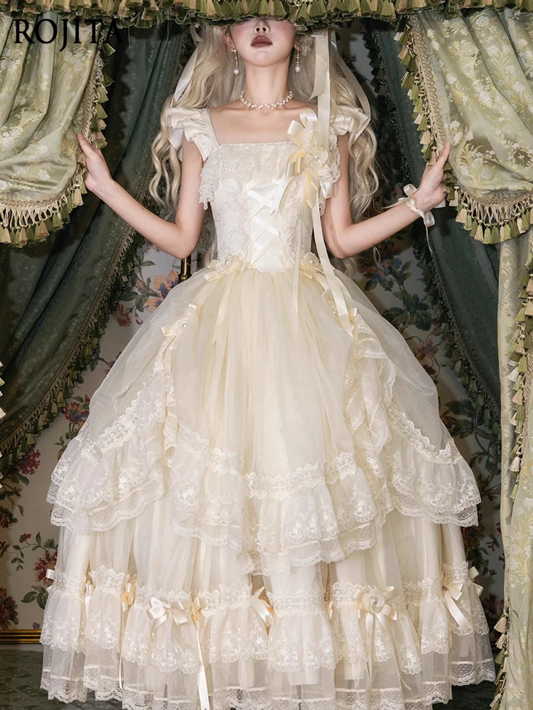 

Marriage Lolita Evening Dress Women Bar Mitzvah Princess Dress Temperament Socialite Party Luxury Chic Neckline Elegant Dress