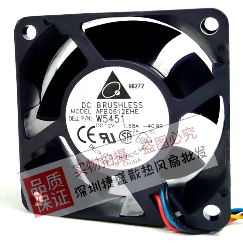 for Delta AFB0612EHE 6038 12V 1.68A 6cm PWM Temperature Control Speed Regulation Large Air Volume Fan