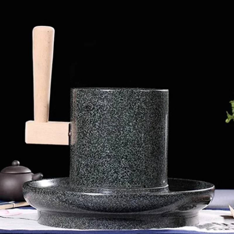 

Tea Matcha Special Stone Grinding Bluestone Small Mill Hand Grinding Tea Grinding Ornaments Kung Fu Tea Set