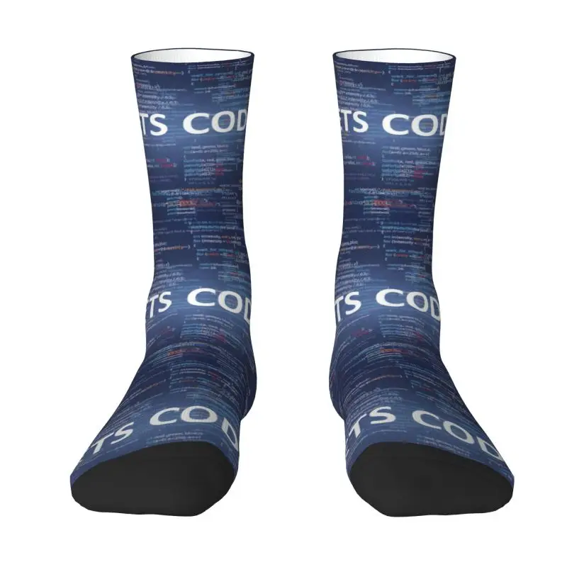 Fashion Lets Code Socks Women Men Warm 3D Print Computer Science Hacker Programmer Sports Football Socks