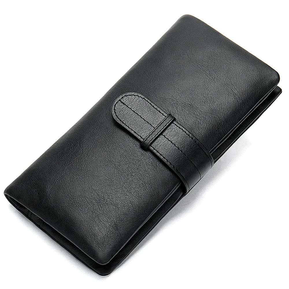 New Style RFID Leather Long Purse Cowhide Men Woman Wallet Luxury Designer s For Coins Phone Clip