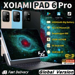 Pad 6 Pro-Android 14タブレットPC, 16GB, 1T, 11インチHD, 4K, 20000mAh, 5g,デュアルSIM,電話,GPS, WPS,Wi-Fi new,original,2021