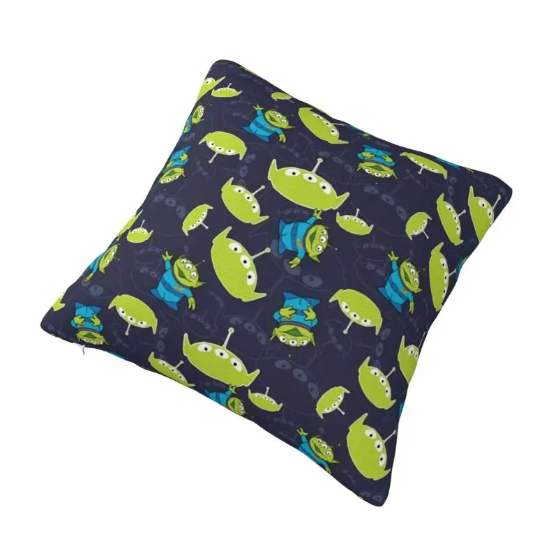 Custom Toy Story Manga Pillow Case 45x45cm Green Aliens Modern Cushion Cover Velvet Pillowcase