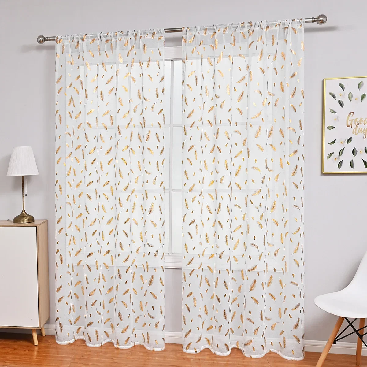 NH4041Small feather curtains for sun protection