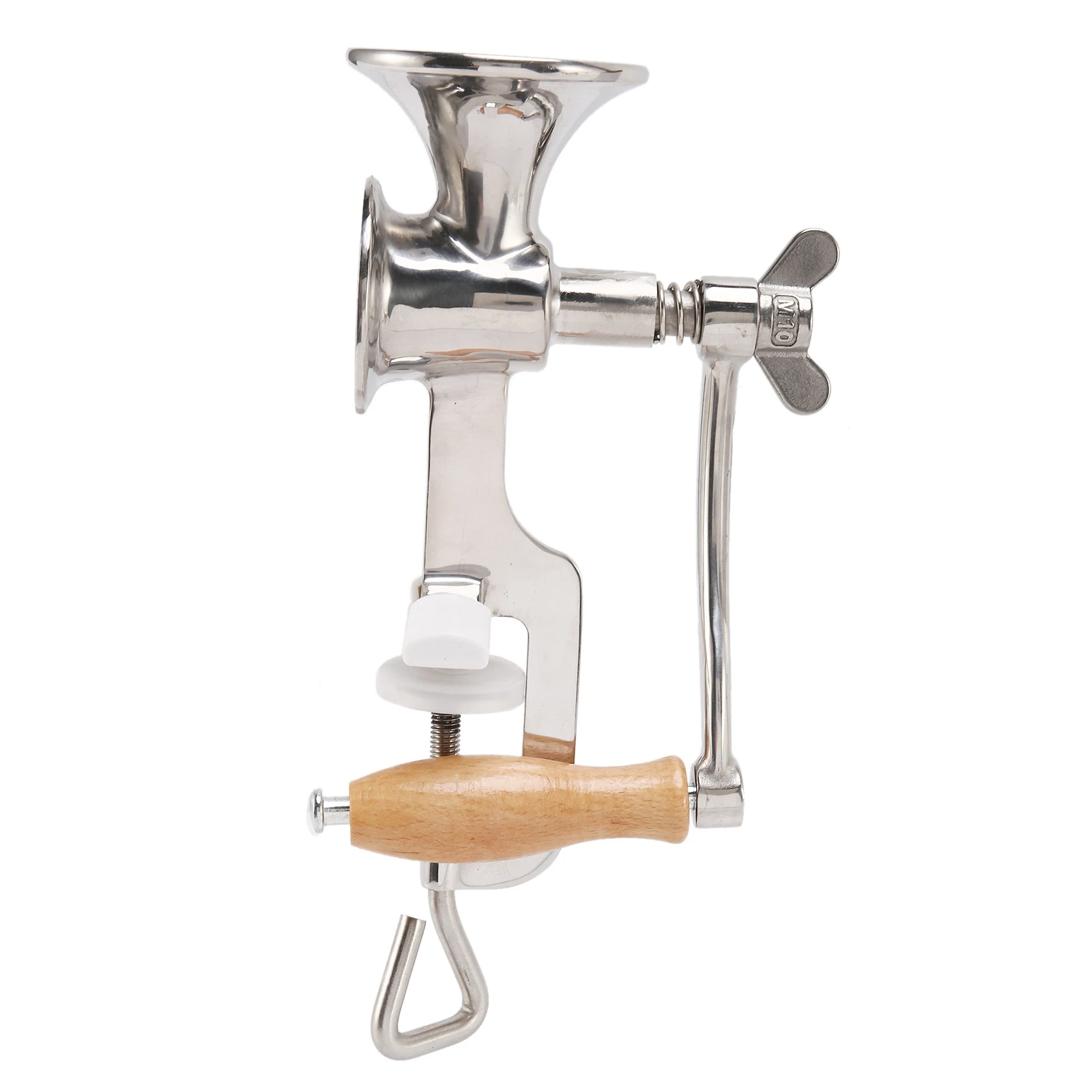 [TOP SALE] Full Stainless Steel Classical Kitchen Tool Manual Mill Grain Seeds Mill Hand Operated Nut Grinder And Spice Grinder